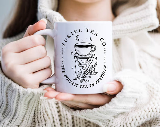 Suriel Tea Co Banned Books Mugs, Bookish Gift Booktok Smut Mug, Reading Gifts for Librarian Cup Book Lover Gift for Women Smut Reader MGVLR24