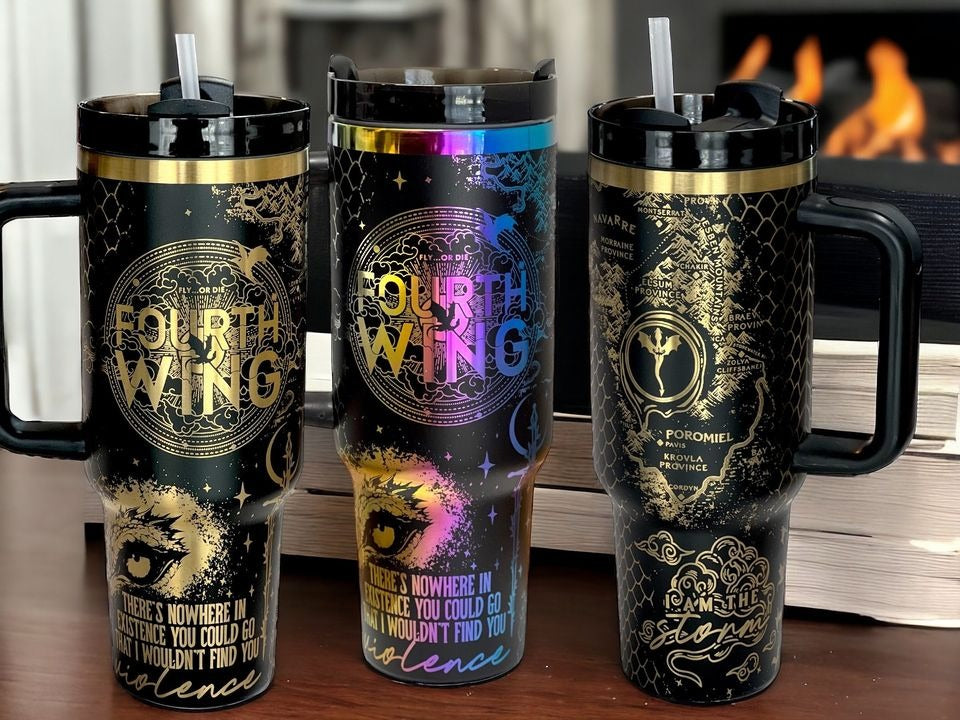 Fourth Wing Tumbler 30oz/40oz, Basgiath Tumbler, The Empyrean Tumbler Gift. VLR07