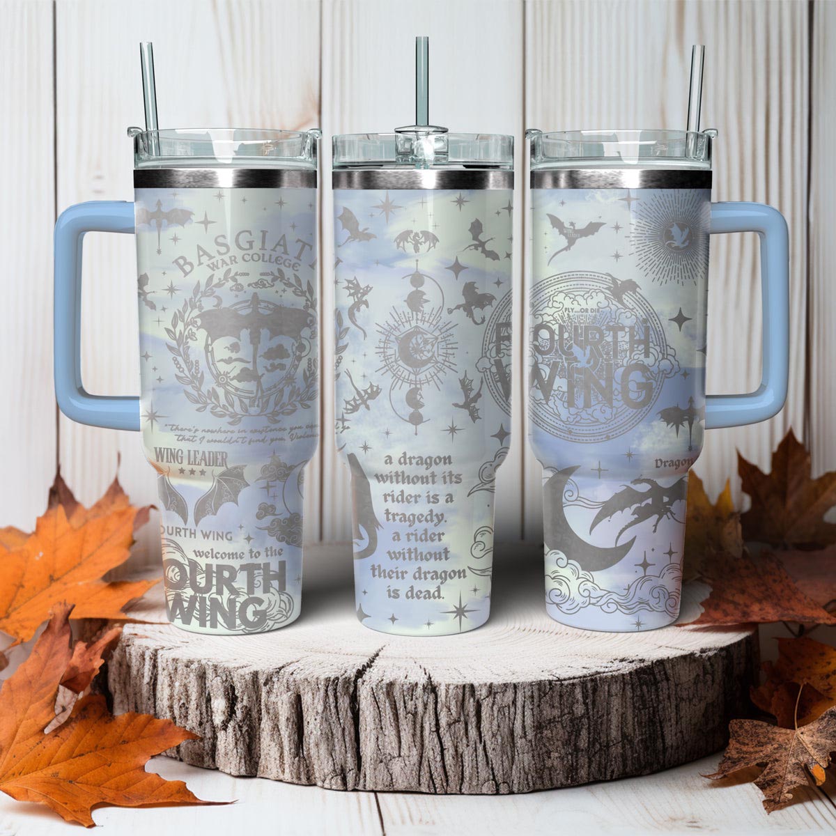 Basgiath War College Tumbler 30oz/40oz, Fourth Wing Tumbler, Bookish Gift. VLR25