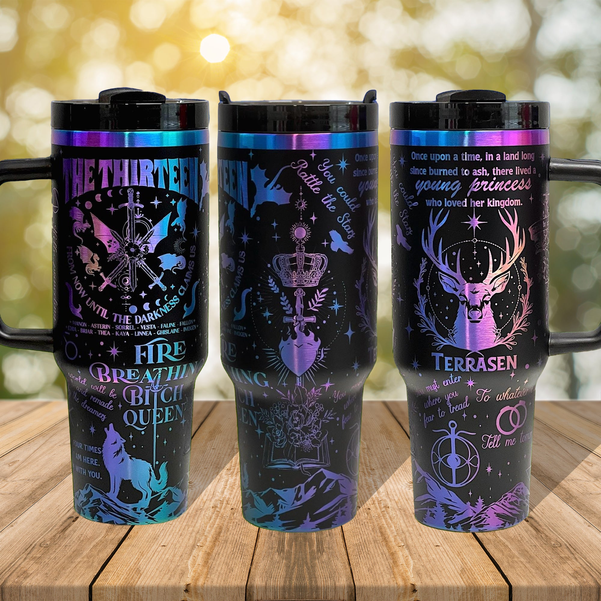 The Thirteen Tumbler 30oz/40oz,Throne Of Glass Book Tumbler , Terasen Bookish Gift. VLR31