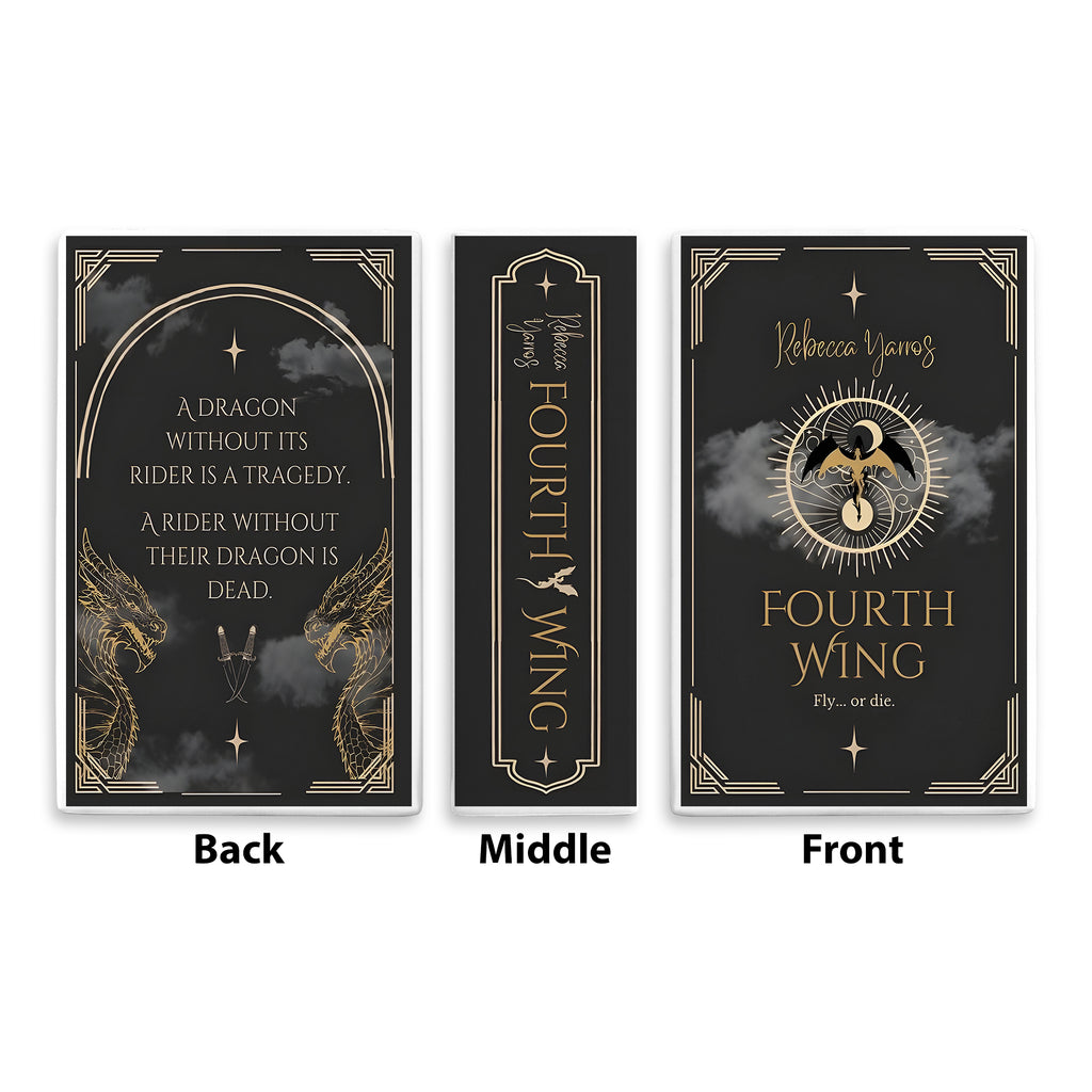 Fourth Wing Ceramic Book Vase, Fly or Die Edition, Ceramic Fantasy Vase for Book Lovers, Dragon Decor Inspired by The Empyrean Series CVVRL25