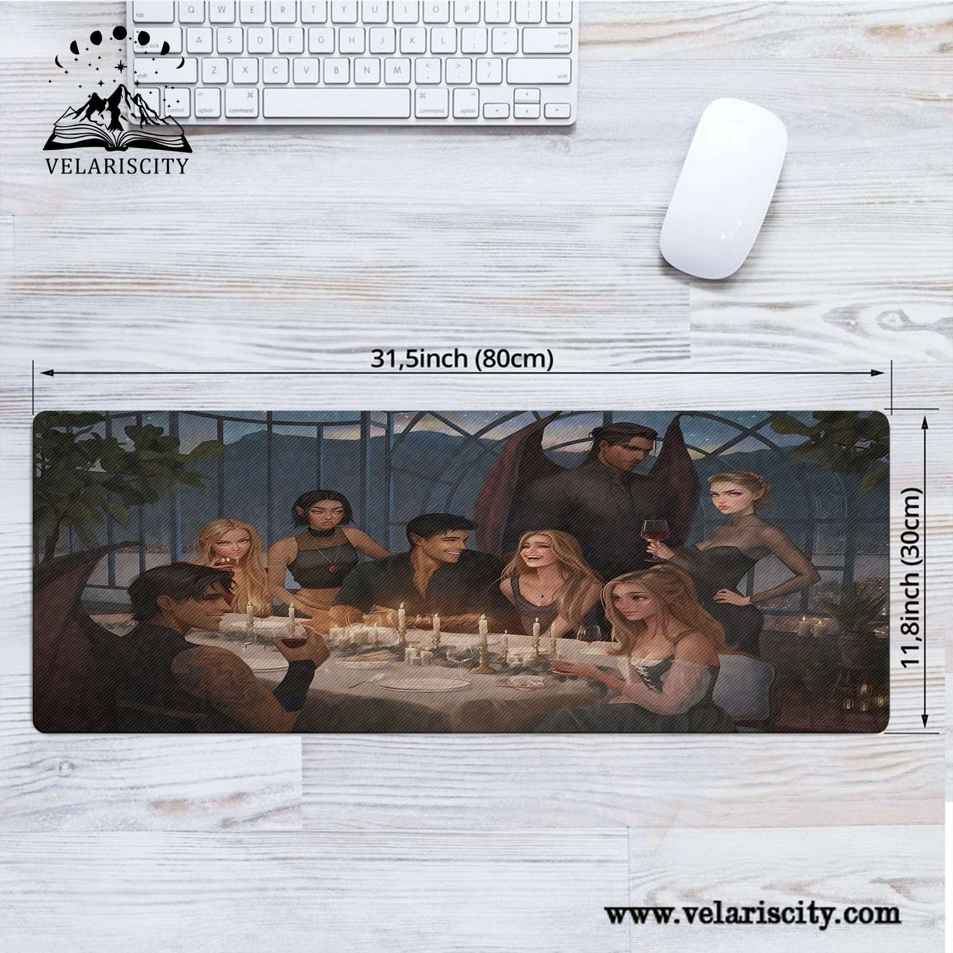 ACOTAR Desk Mat. Inner Circle Dinner Scene, A Court of Thorns and Roses Mouse Pad, Gifts For Fan DMVLR29
