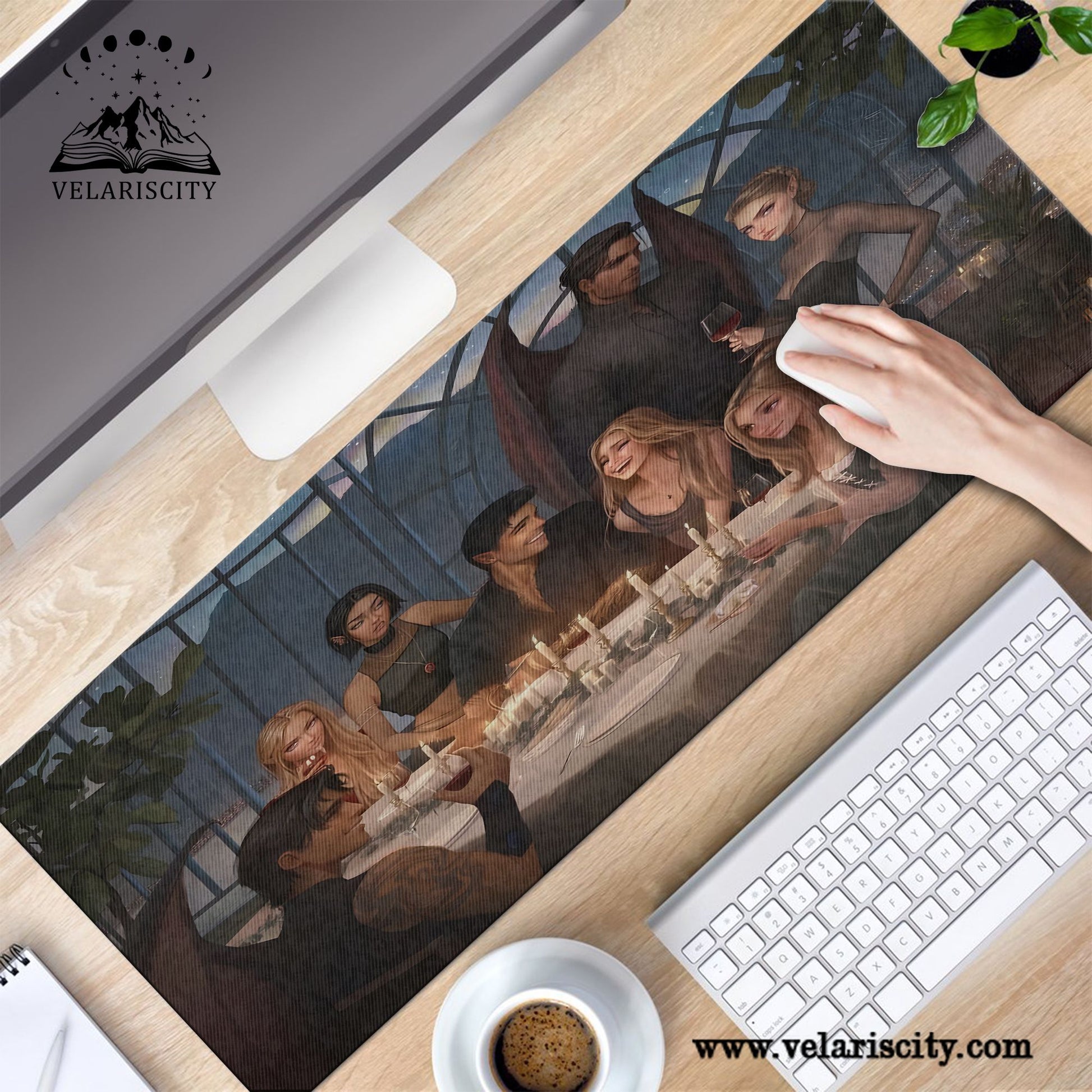 ACOTAR Desk Mat. Inner Circle Dinner Scene, A Court of Thorns and Roses Mouse Pad, Gifts For Fan DMVLR29