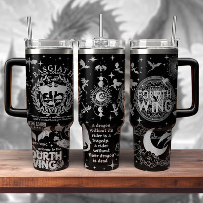 Basgiath War College Fourth Wing Tumbler 30oz/40oz, Fourth Wing Tumbler, Velaris Bookish Gift. VLR25