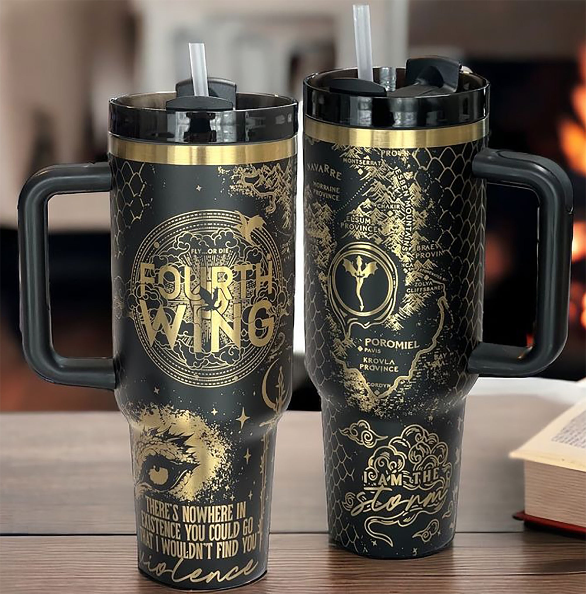 Fourth Wing Tumbler 30oz/40oz, Basgiath Tumbler, The Empyrean Tumbler Gift. VLR07