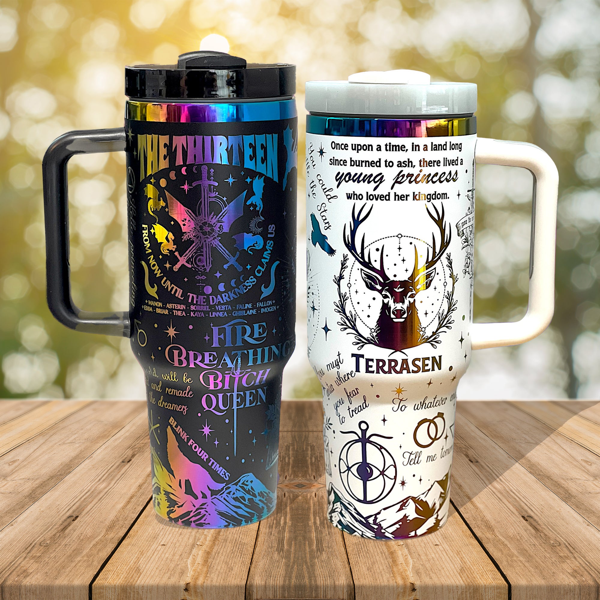 The Thirteen Tumbler 30oz/40oz,Throne Of Glass Book Tumbler , Terasen Bookish Gift. VLR31