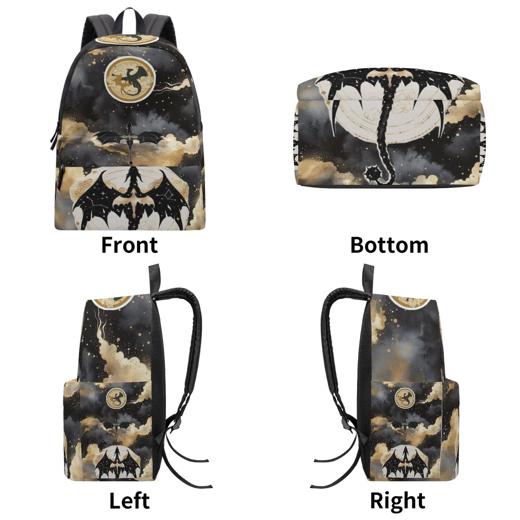 Fourth Wing Backpack, Dragon and Stars Design, Fantasy Book Bag, Book Lover Gift BPVLR24