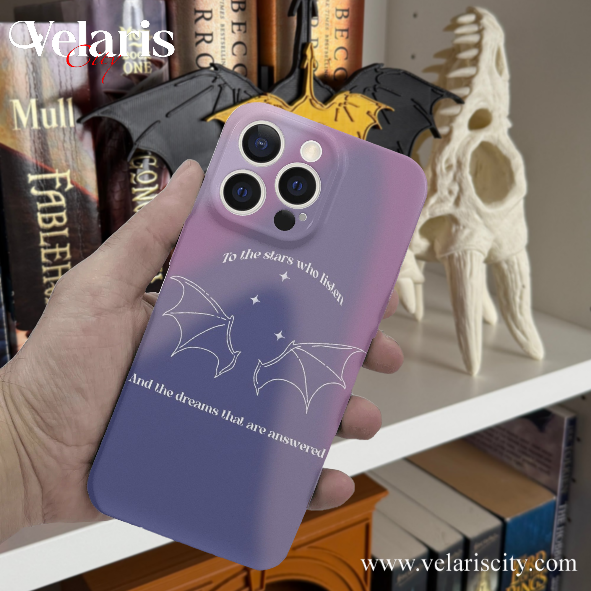 Velaris " To the stars who listen.." Inspired Phone Case - ACOTAR Inspired Design, Fantasy Novel iPhone Cover, Book Lover Gift PCVLR24
