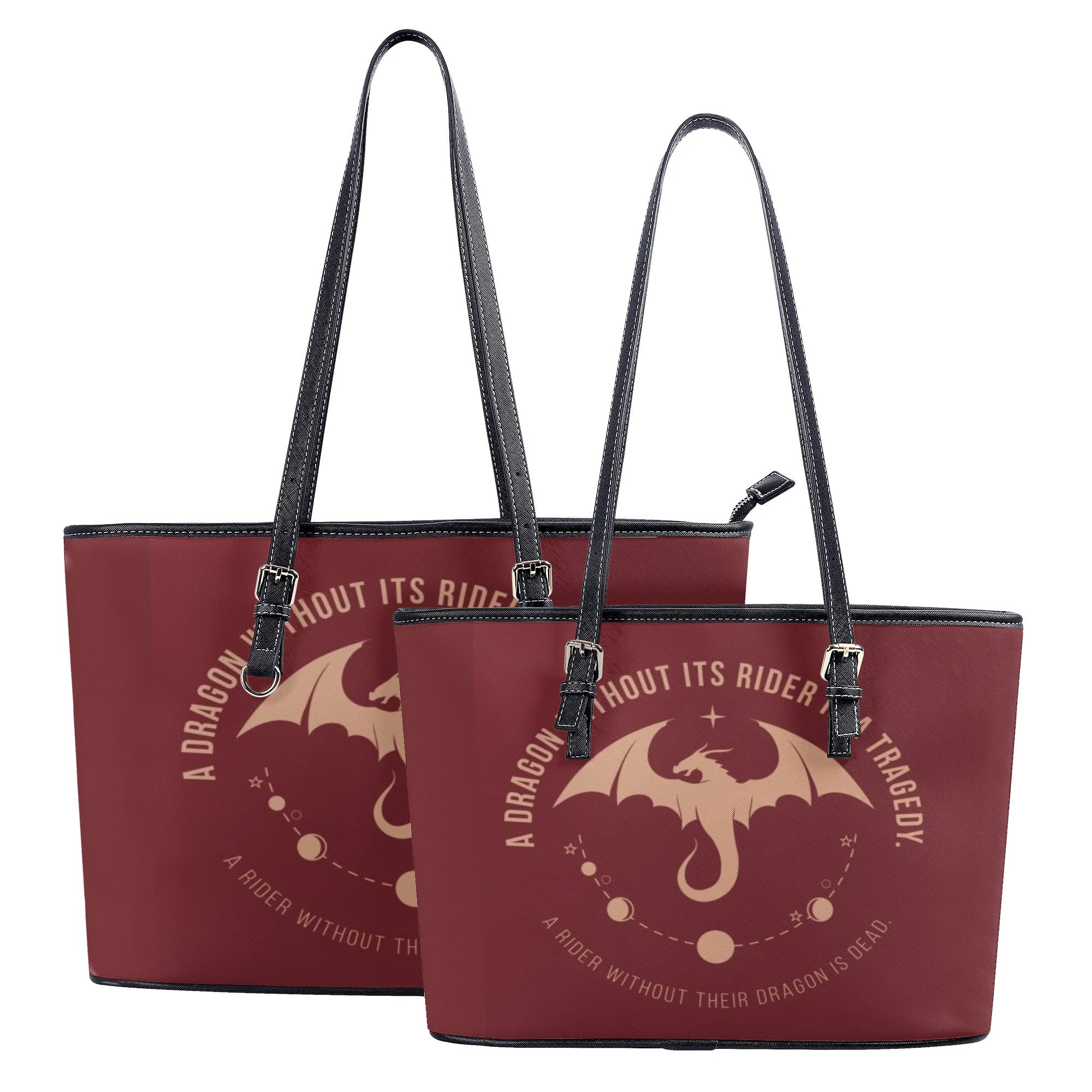 "A Dragon Without Its Rider Is A Tragedy"  Leather Bag, Fourth Wing Inspired Bag, Personalized Leather Bag, Fantasy Leather Handbag, Perfect Gift for Women. HBVLR26