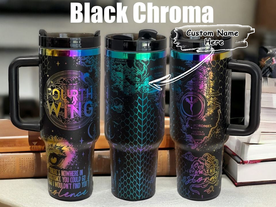 Fourth Wing Tumbler 30oz/40oz, Basgiath Tumbler, The Empyrean Tumbler Gift. VLR07