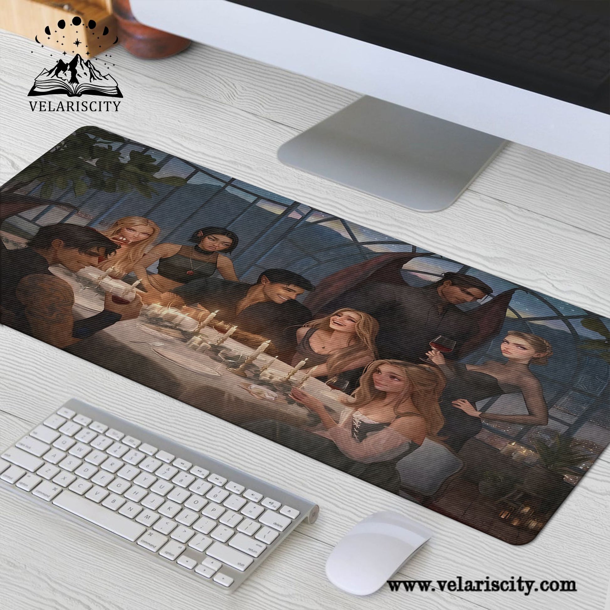 ACOTAR Desk Mat. Inner Circle Dinner Scene, A Court of Thorns and Roses Mouse Pad, Gifts For Fan DMVLR29