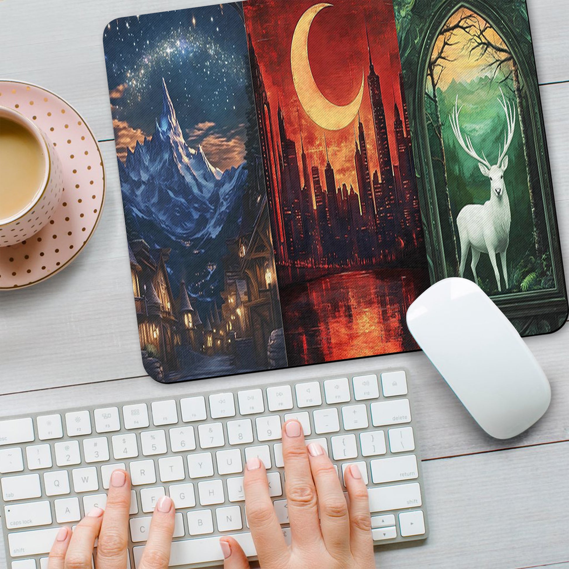 ACOTAR Desk Mat, Velaris Night Court, Crescent City, Great Stag Mouse Pad, SJM Inspired Desk Pad DMVLR26