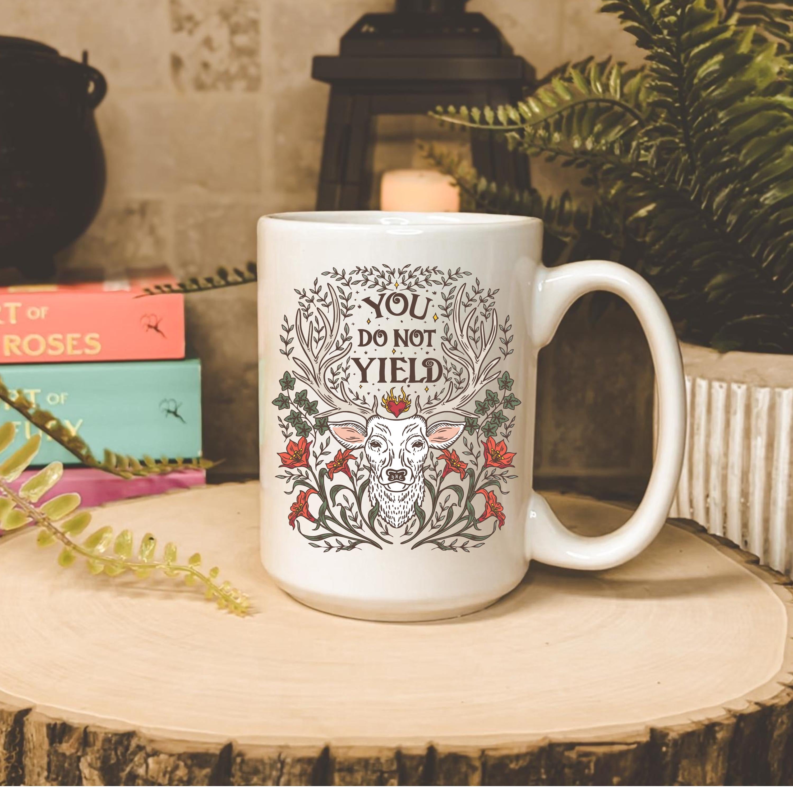 You Do Not Yield Officially Licensed SJM TOG Mug, Bookish Coffee Cup, Fantasy Reader Gifts, Bookworm Tea Cup, Throne of Glass Mug MGVLR26