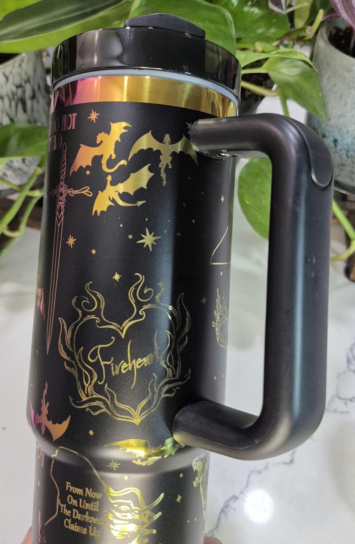 Throne Of Glass Book Tumbler 30oz/40oz, You do not Yield Tumbler, Fireheart Tumbler. VLR30