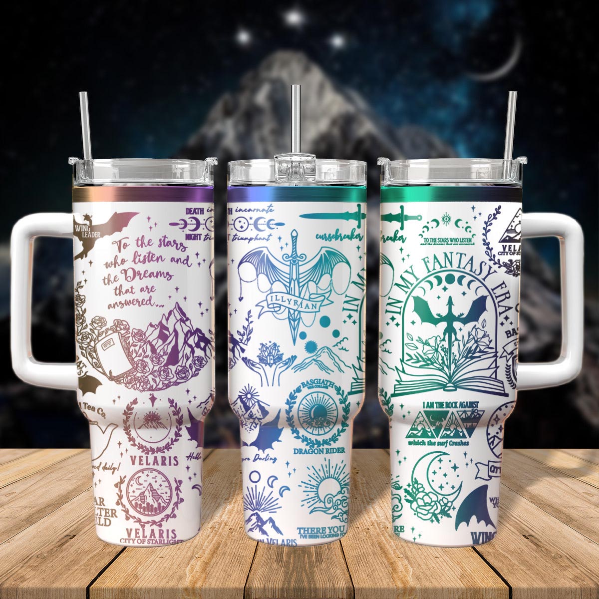 Forever In My Fantasy Era Reading Fantasy Books Tumbler 30oz/40oz, Acotar Tumbler. VLR22