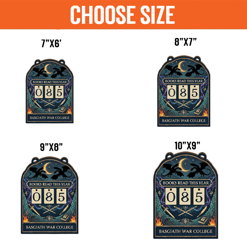 Fourth Wing Book Tracker Sign, Basgiath War College Dragon Decor, Fantasy Reading Counter Display, Bookish Gift BTVLR31