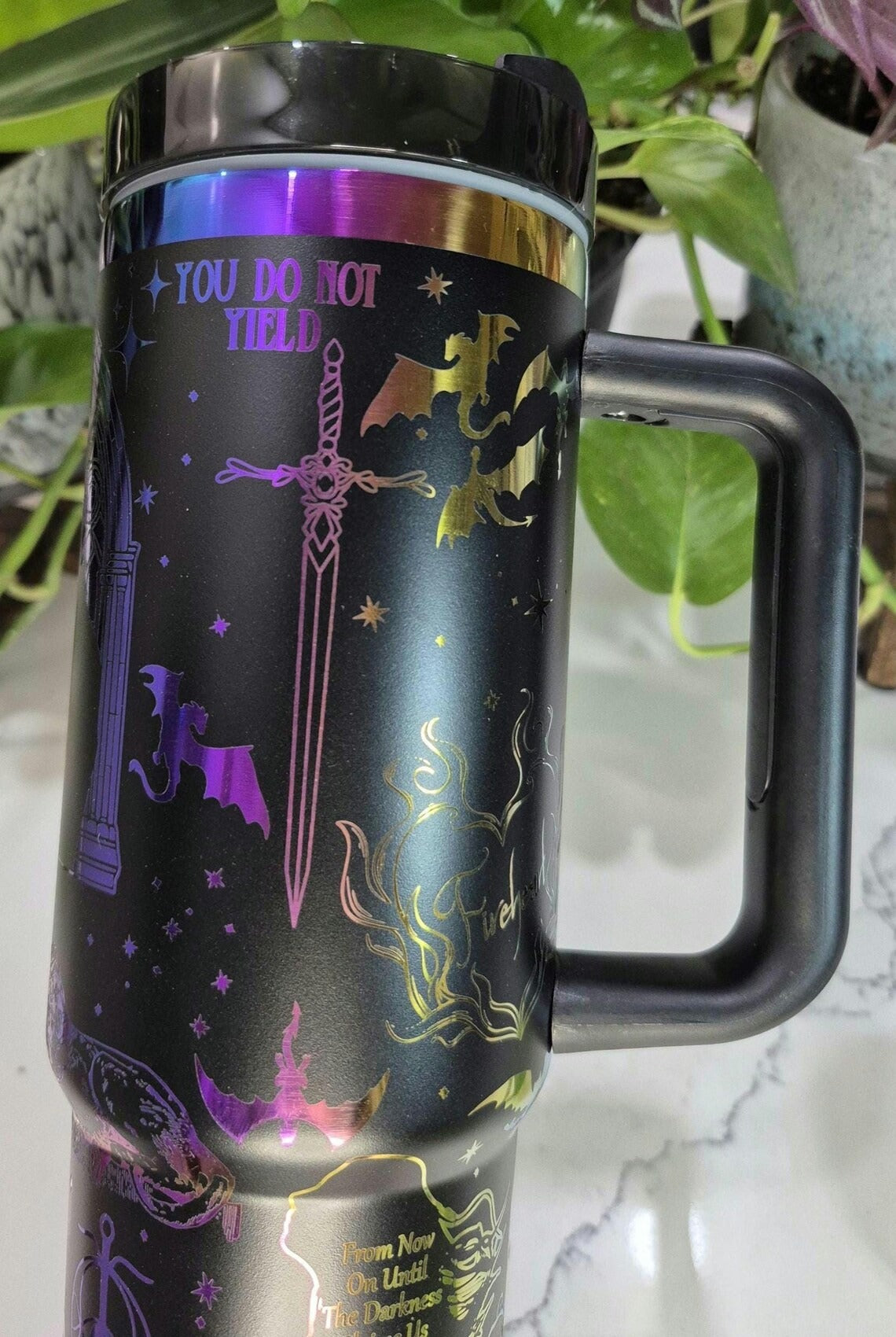 Throne Of Glass Book Tumbler 30oz/40oz, You do not Yield Tumbler, Fireheart Tumbler. VLR30