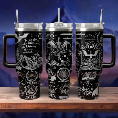 Forever In My Fantasy Era Reading Fantasy Books Tumbler 30oz/40oz, Velaris Bookish Tumbler. VLR22