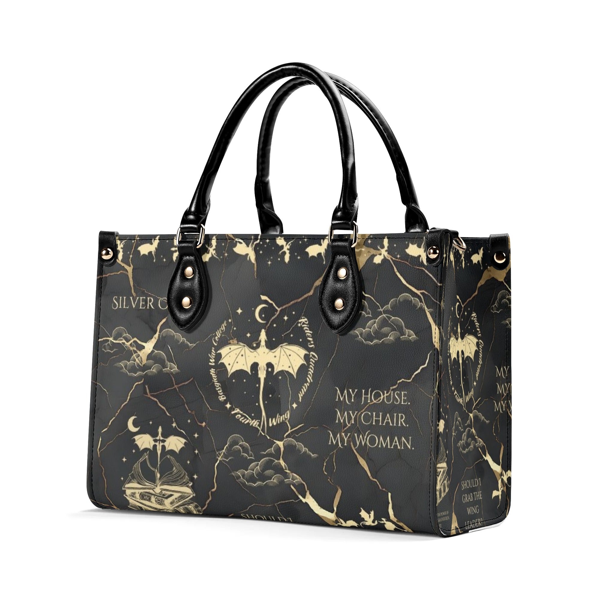 Fourth Wing Inspired Purse with Dragon Leather Bag, Fourth Wing Inspired Bag, Personalized Leather Bag, Fantasy Leather Handbag, Perfect Gift for Women. HBVLR27