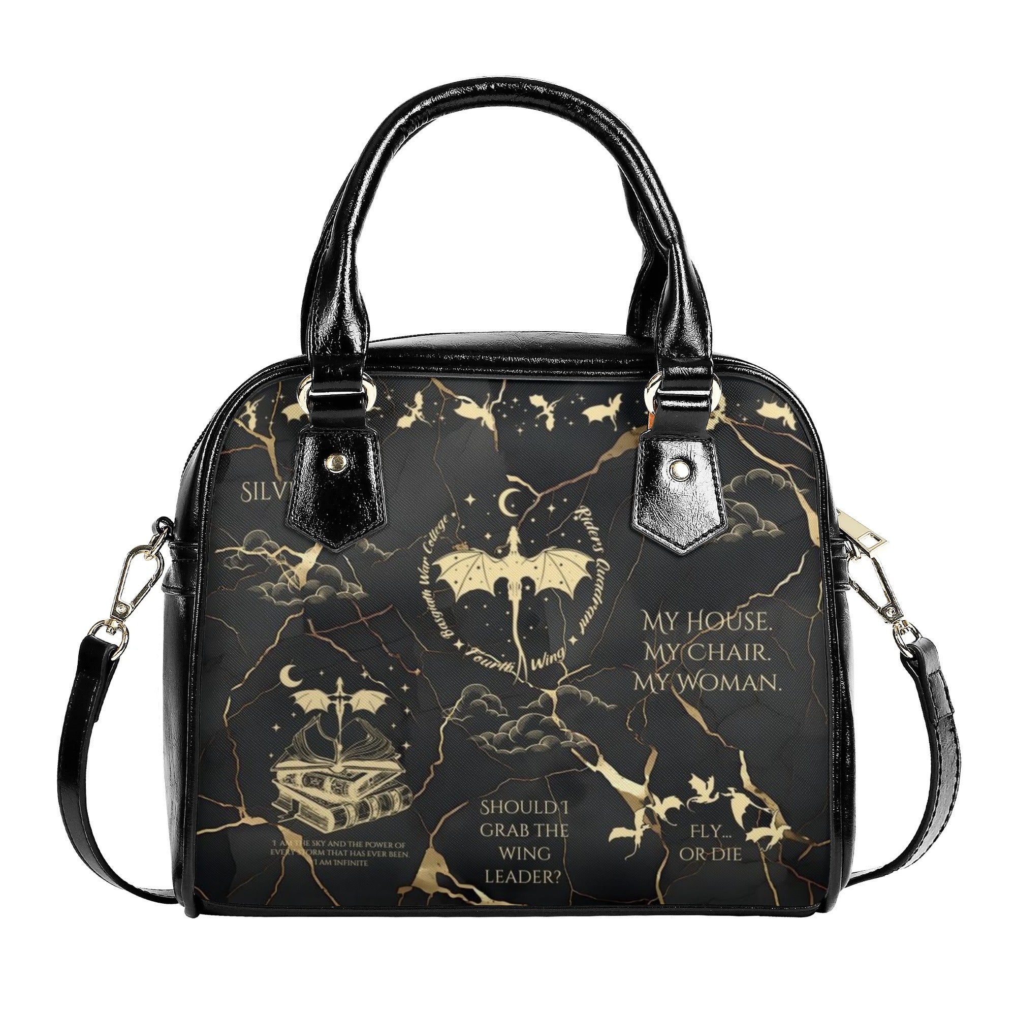 Fourth Wing Inspired Purse with Dragon Leather Bag, Fourth Wing Inspired Bag, Personalized Leather Bag, Fantasy Leather Handbag, Perfect Gift for Women. HBVLR27