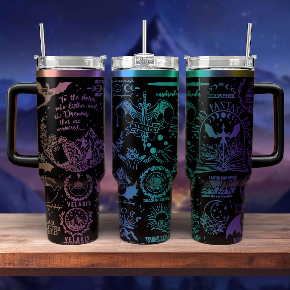 Forever In My Fantasy Era Reading Fantasy Books Tumbler 30oz/40oz, Acotar Tumbler. VLR22
