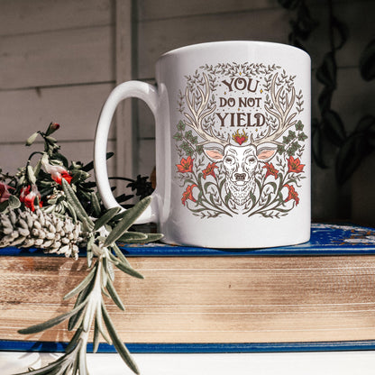 You Do Not Yield Officially Licensed SJM TOG Mug, Bookish Coffee Cup, Fantasy Reader Gifts, Bookworm Tea Cup, Throne of Glass Mug MGVLR26