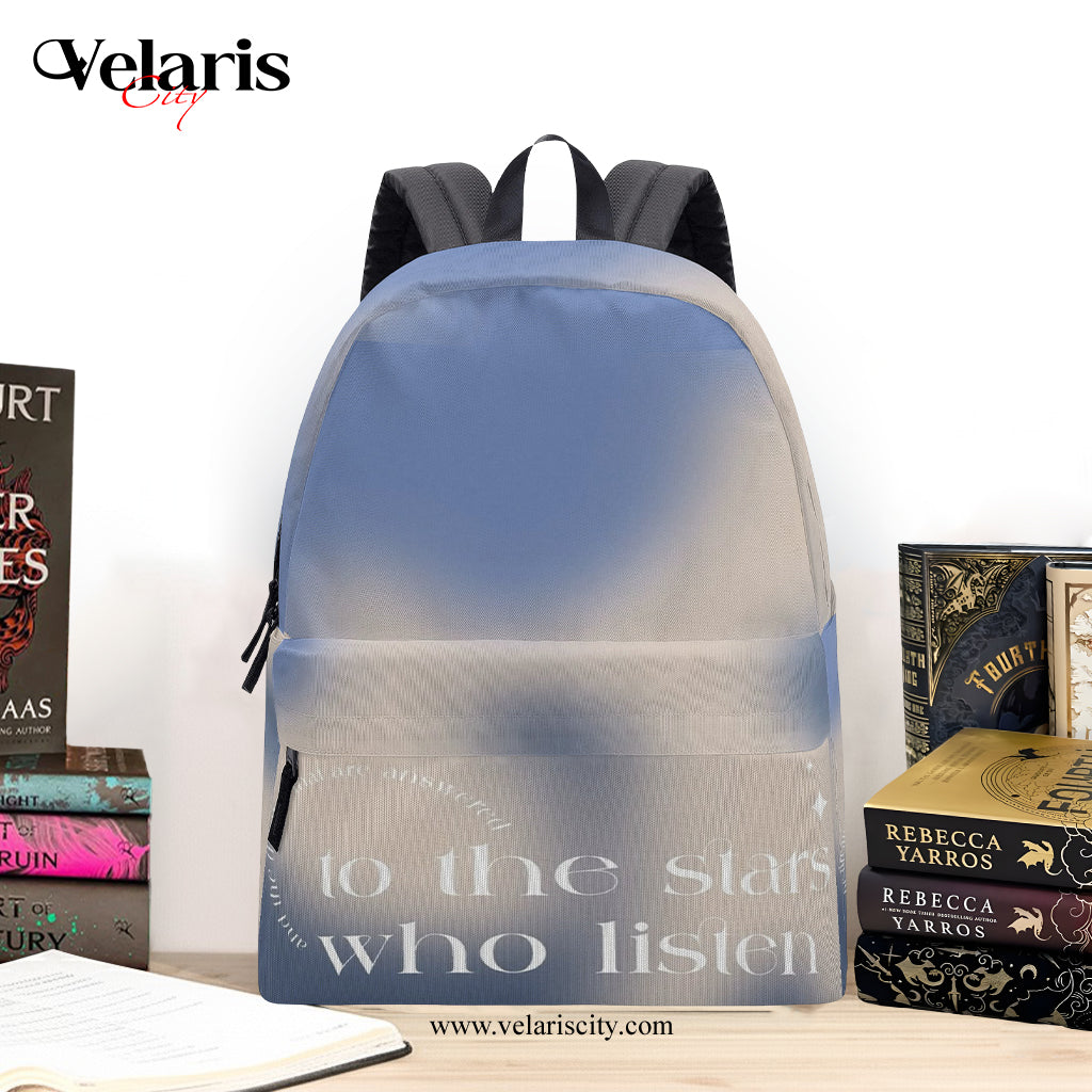 ACOTAR Backpack, To The Stars Inspirational Quote Backpack, Book Lover Gift BPVLR27