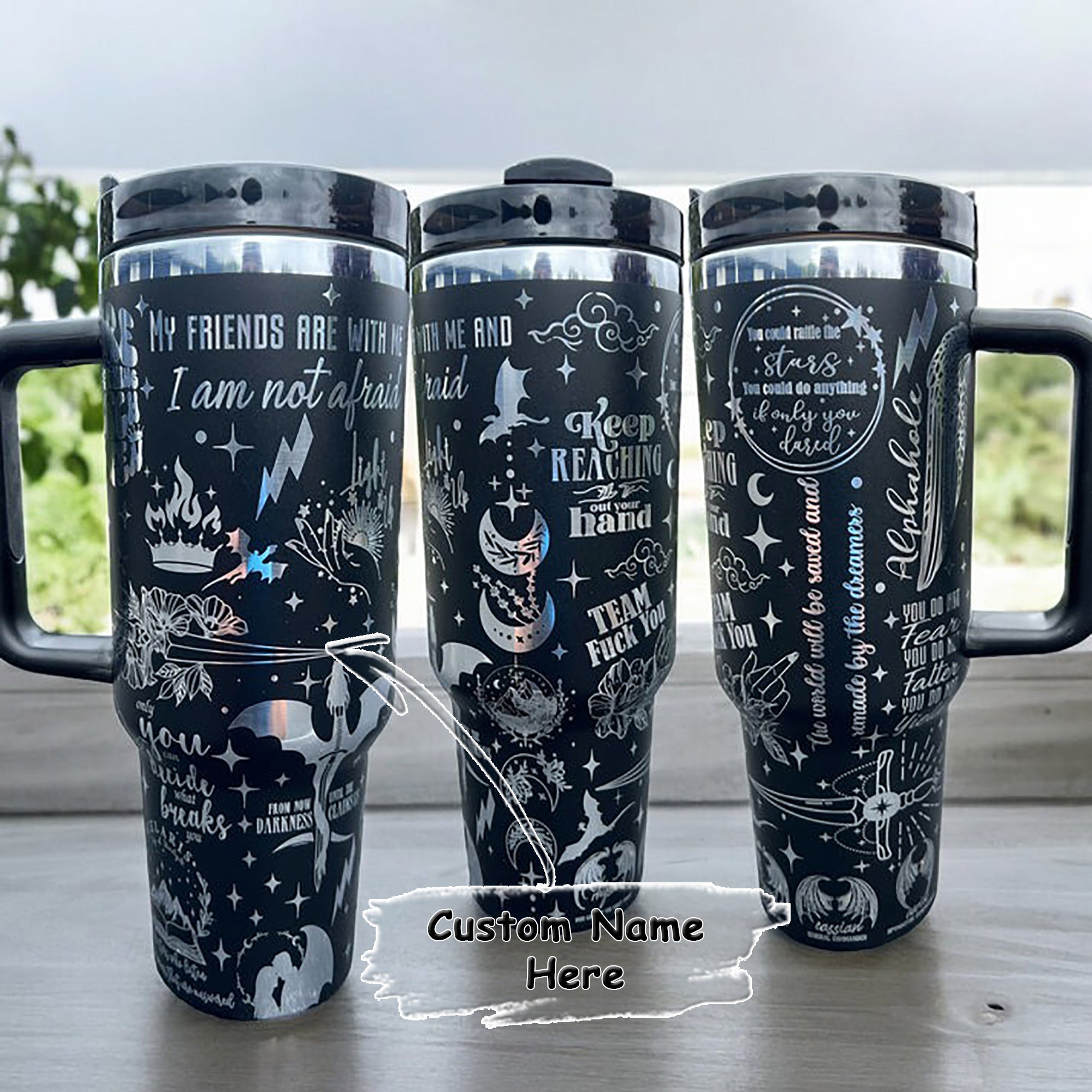 Throne Of Glass Tumbler 30oz/40oz, Dragon Fantasy Tumbler, Acotar Bookish Gift. VLR12