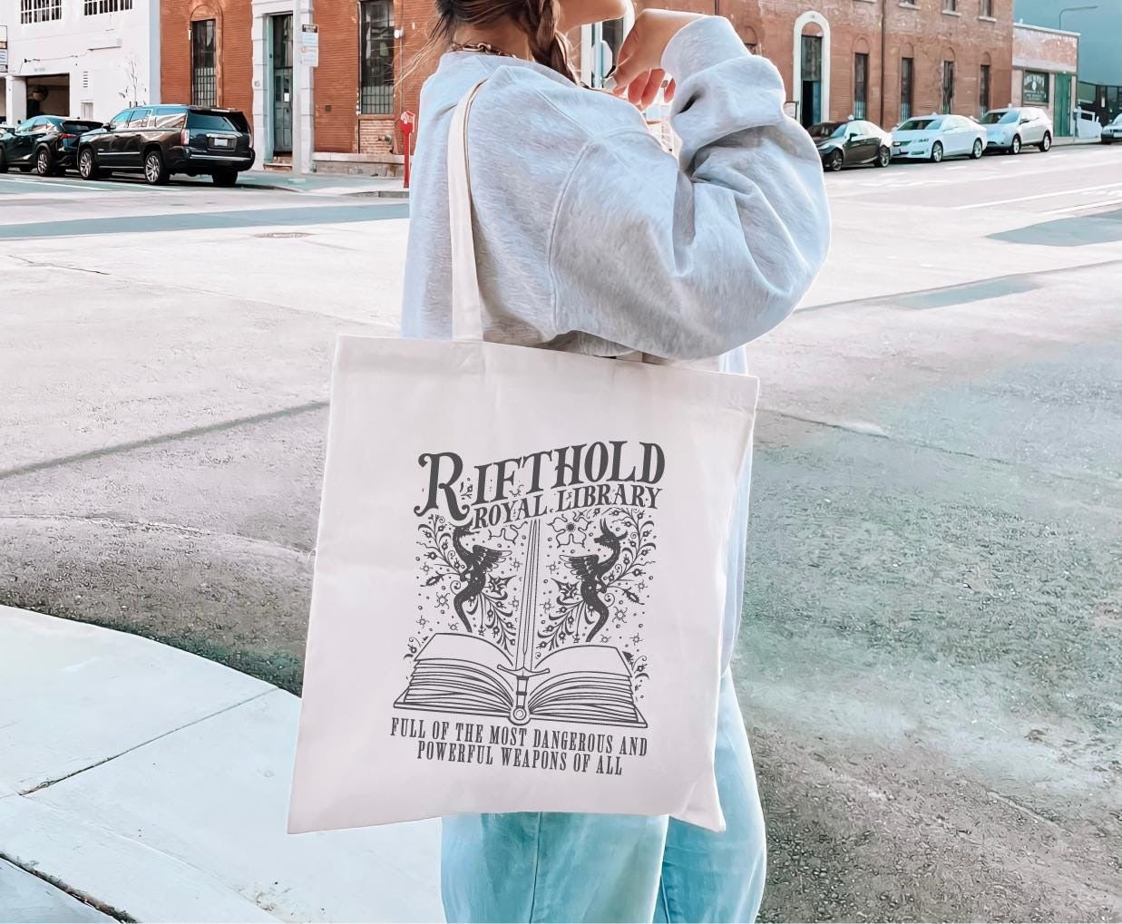 Throne of Glass Tote Bag, SJM Merch, Aelin Galathynius, Bookish Gift, Romantasy Reader, Booktok, Bookstagram, Rowan Whitethorn TBVLR25
