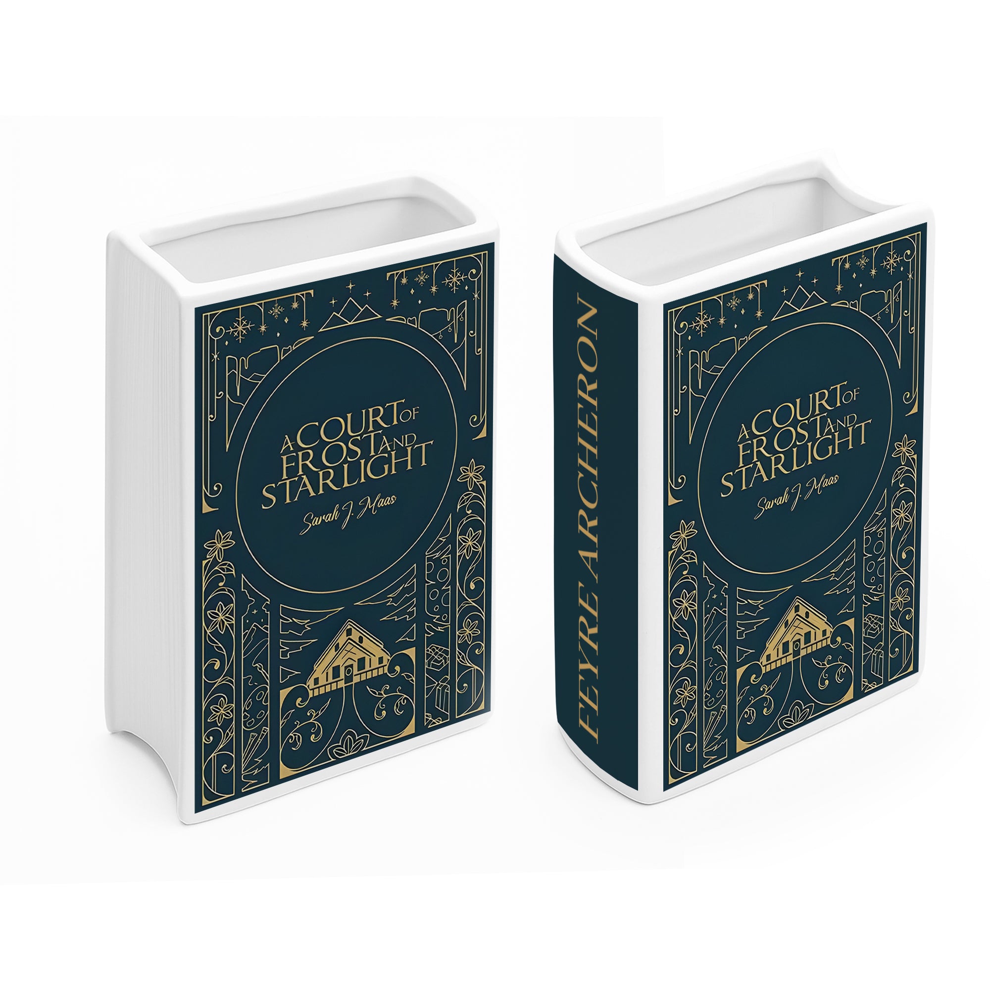 A Court of Frost And Starlight Ceramic Book Vase, Ceramic Fantasy Vase for Book Lovers, Book Gift For Fan CVVRL27