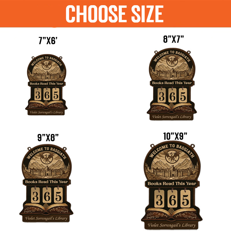 Basgiath War College Book Tracker Sign, Fourth Wing Inspired Dragon Decor, Vintage Fantasy Reading Counter, Bookish Gift BTVLR32