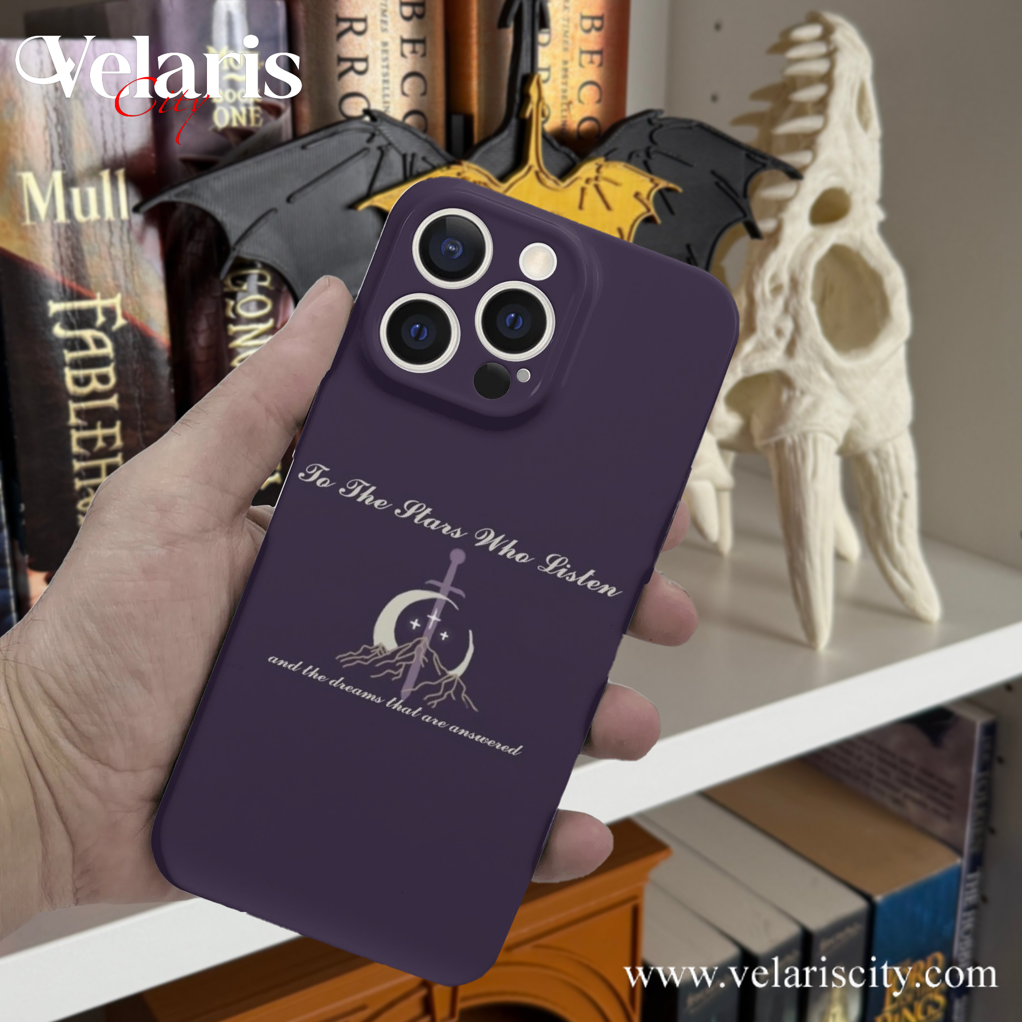 Phone Case To The Stars Who Listen Quote - ACOTAR Inspired Design, Fantasy Novel iPhone Cover, Book Lover Gift PCVLR26