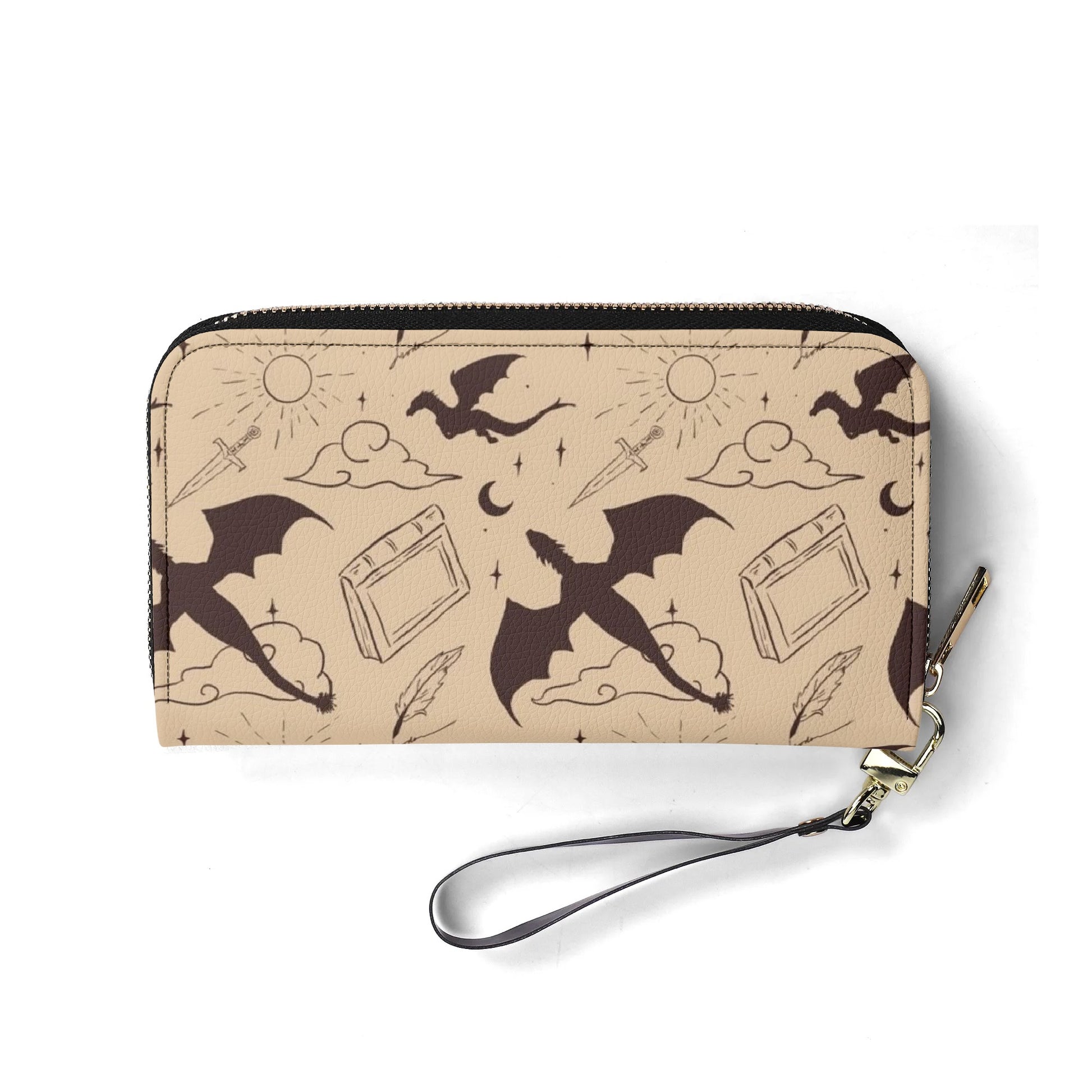 Dragon and Magic Symbols Leather Bag, Fourth Wing Inspired Bag, Personalized Leather Bag, Fantasy Leather Handbag, Perfect Gift for Women. HBVLR28