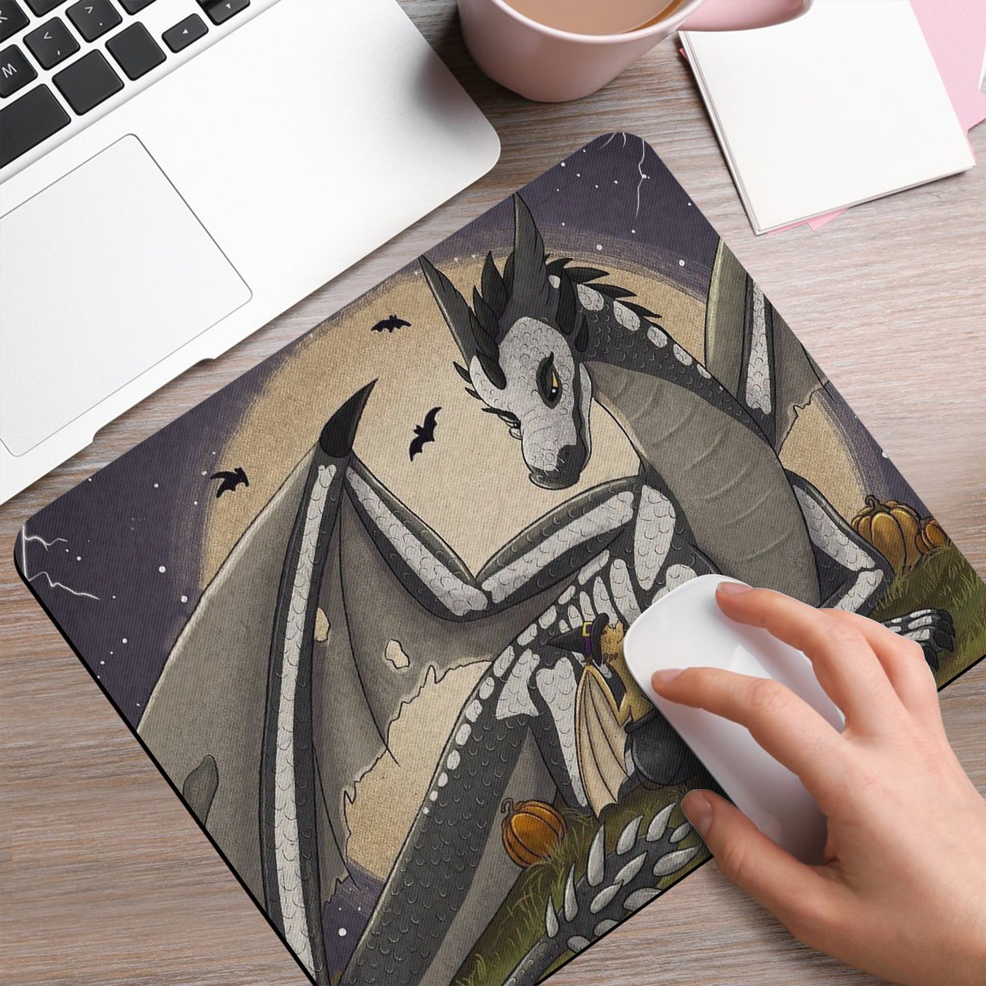 Fourth Wing Desk Mat, Tairn and Andarna Dragon Mouse Pad, Empyrean Series Rebecca Yarros Inspired Desk Pad DMVLR27