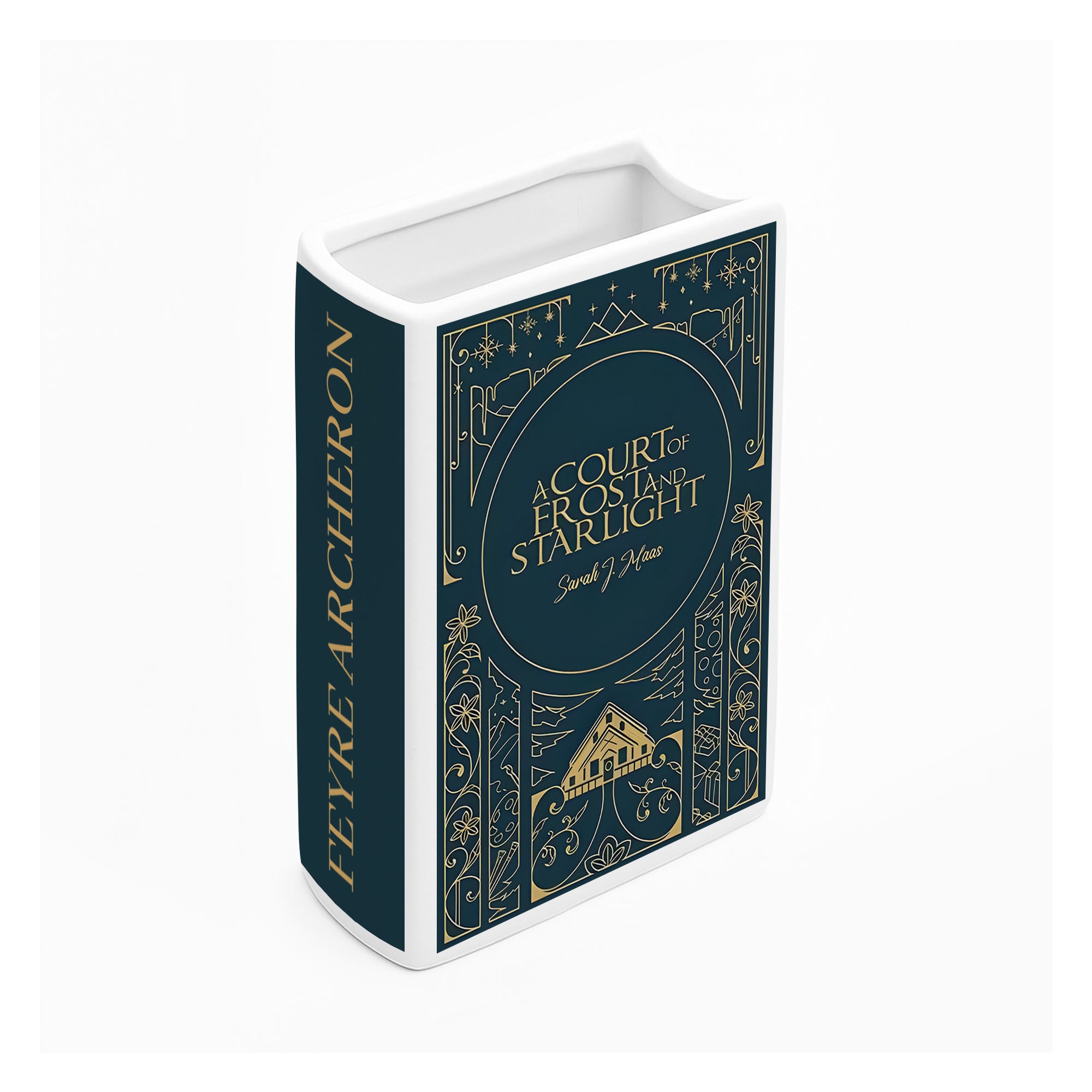 A Court of Frost And Starlight Ceramic Book Vase, Ceramic Fantasy Vase for Book Lovers, Book Gift For Fan CVVRL27