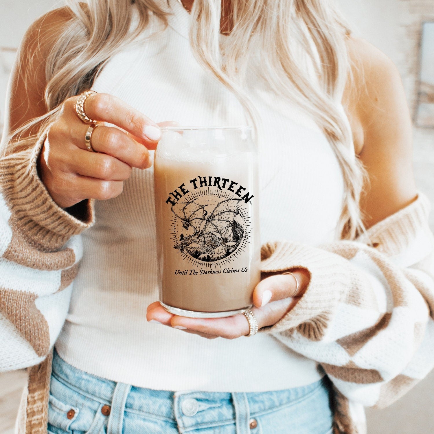 The Thirteen Glass Tumbler, Throne of Glass Iced Coffee Cup, Book Lover Gift, Fantasy Genre Coffee Mug, SJM Merch, Smut Gift GLVLR25