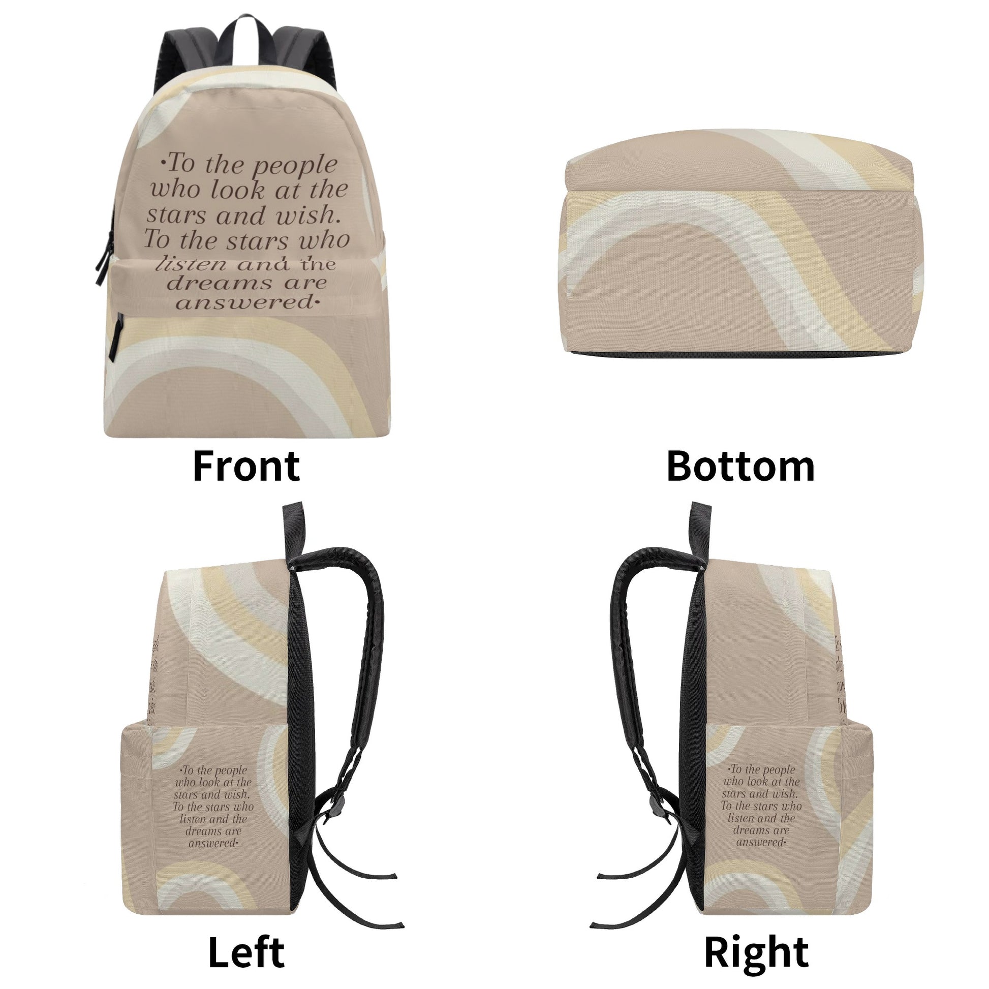 To the stars who listen Quote Backpack, ACOTAR Inspirational Quotes Backpack, Book Lover Gift BPVLR34