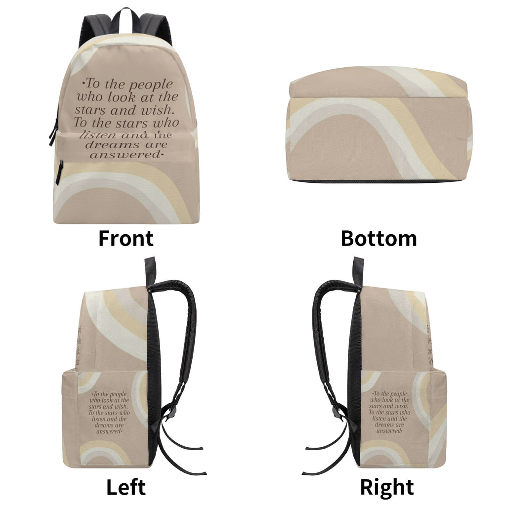 To the stars who listen Quote Backpack, ACOTAR Inspirational Quotes Backpack, Book Lover Gift BPVLR34