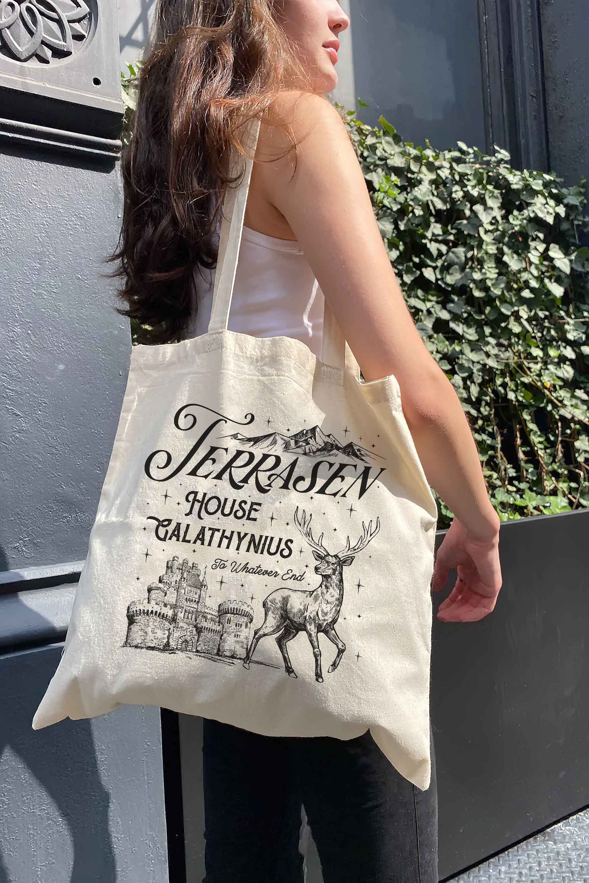 Terrasen Tote Bag,Aelin Galathynius Bag, Rowan Whitethorn, Dorian Thirteen Manon Blackbeak Licensed SJM Merch ACOTAR TOG, Throne Of Glass TBVLR26