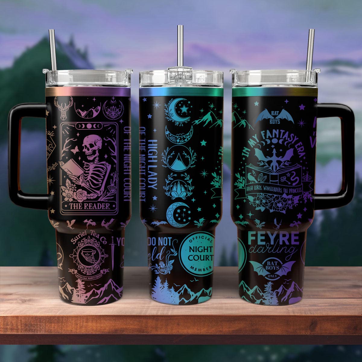 Book Reader Tumbler 30oz/40oz, In My Fantasy Era Tumbler, Feyre Darling Acotar Tumbler. VLR21