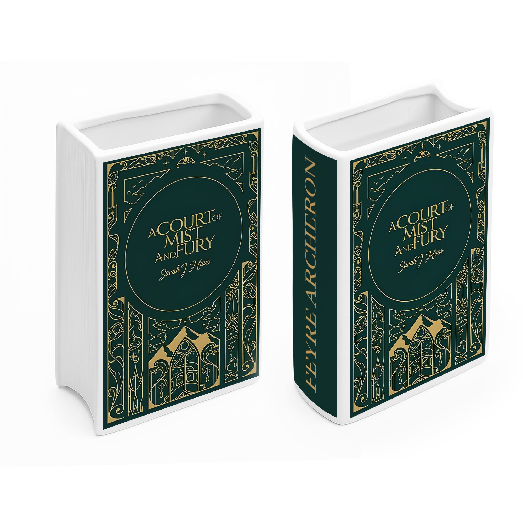 A Court of Mist And Fury Ceramic Book Vase, Ceramic Fantasy Vase for Book Lovers, Book Gift For Fan CVVRL29