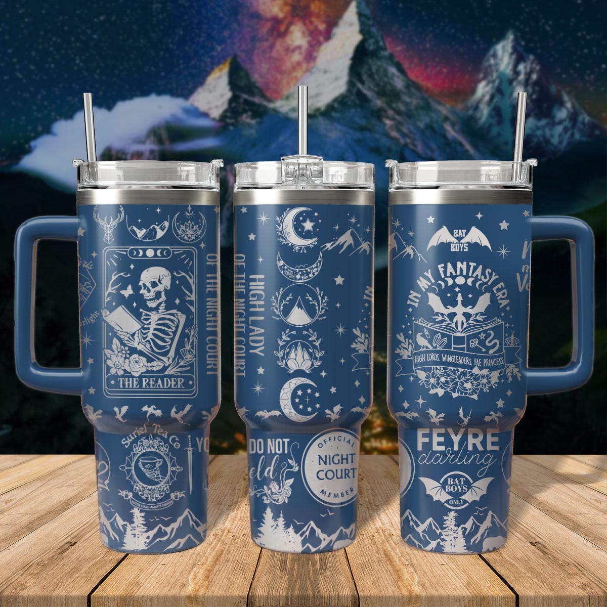 Book Reader Tumbler 30oz/40oz, In My Fantasy Era Tumbler, Feyre Darling Acotar Tumbler. VLR21