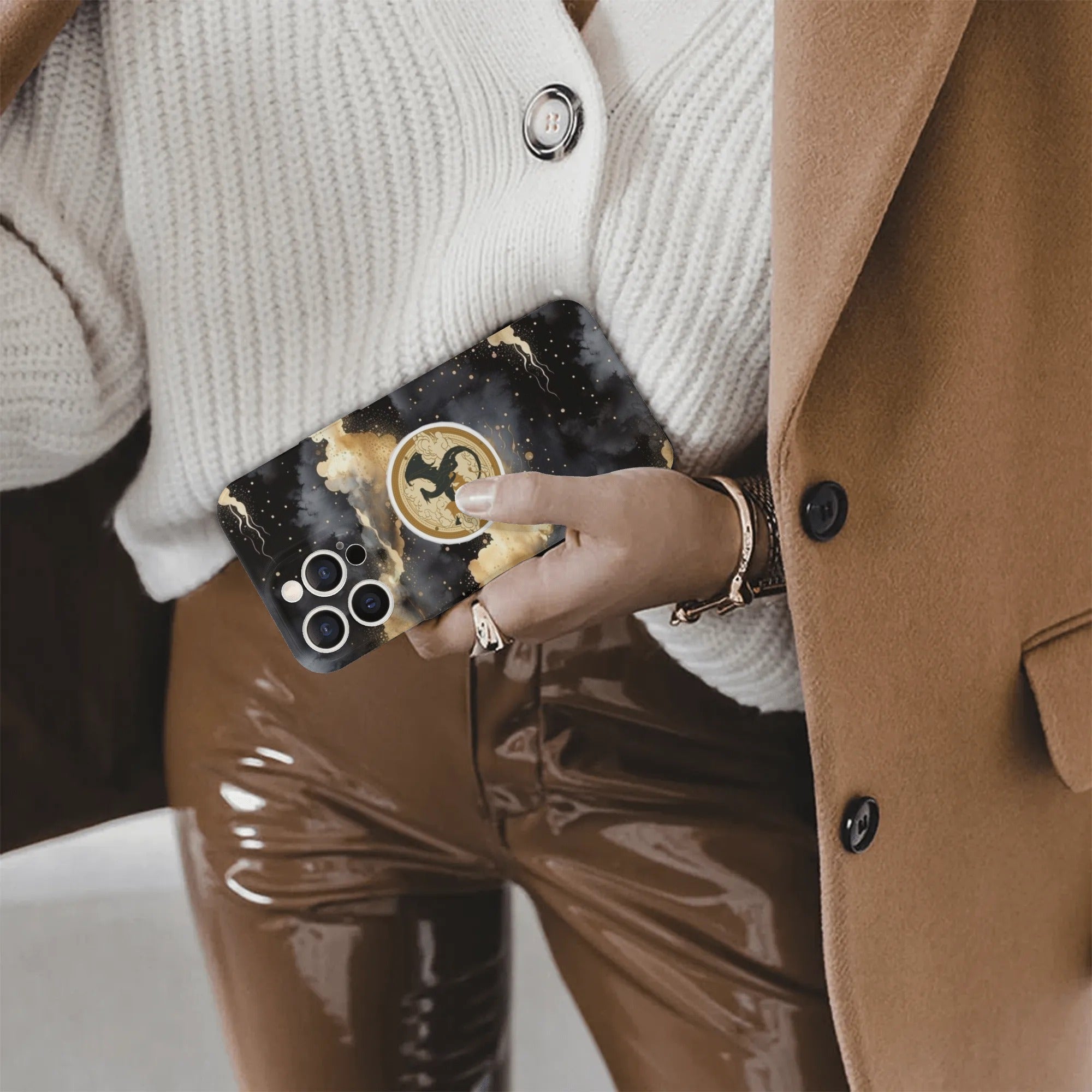 Phone Case Fourth Wing Inspired Dual Dragons - Fourth Wing Inspired Design, Fantasy Novel iPhone Cover, Book Lover Gift PCVLR27