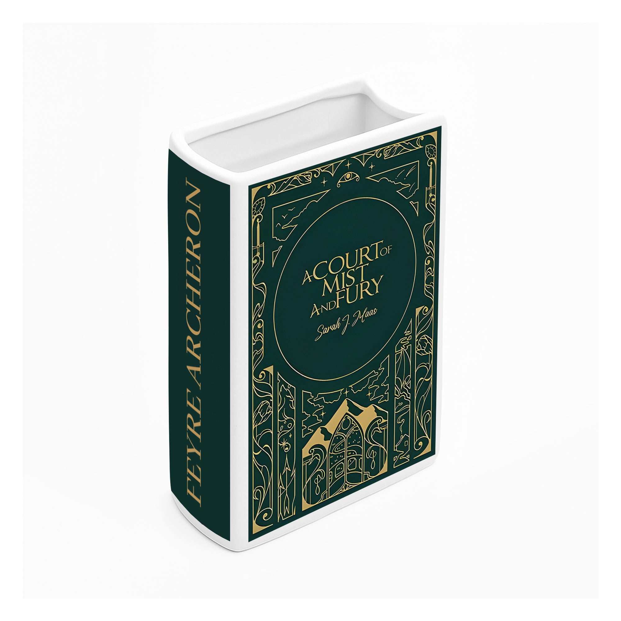 A Court of Mist And Fury Ceramic Book Vase, Ceramic Fantasy Vase for Book Lovers, Book Gift For Fan CVVRL29