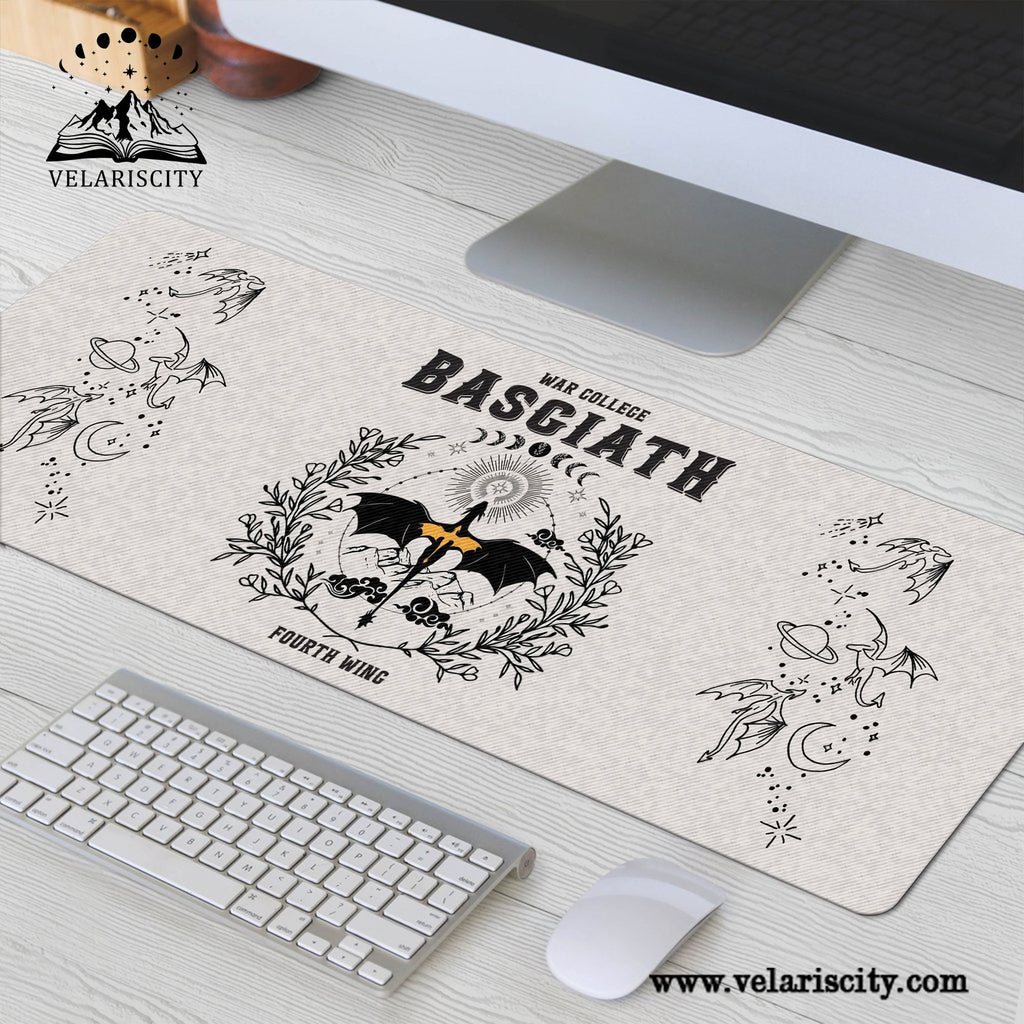 Fourth Wing Basgiath War College Desk Mat, Dragon Riders Mouse Pad, Empyrean Series Desk Pad Gift DMVLR10