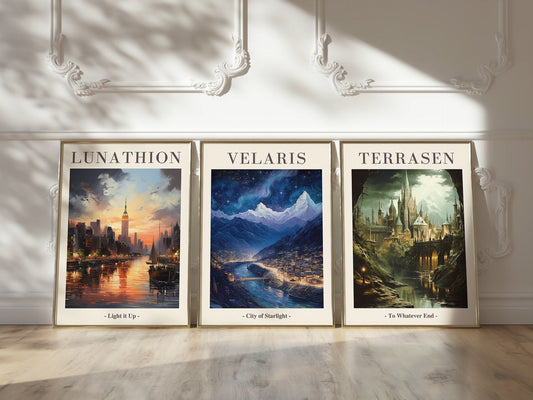ACOTAR Velaris City of Starlight Poster, Crescent City, A Court of Thorns and Roses Poster VLRP22