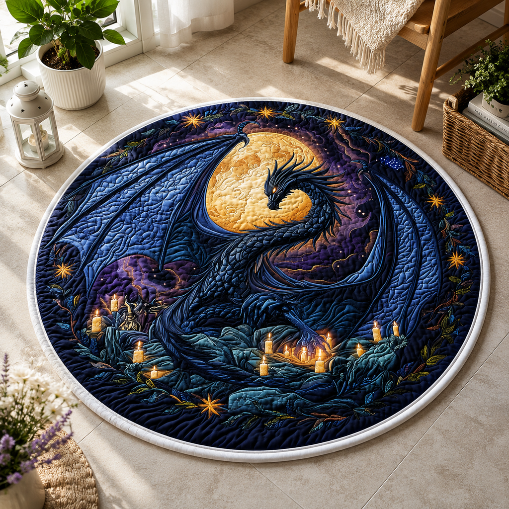 Scarlet Spiral Quilted Round Mat - QRVLR06