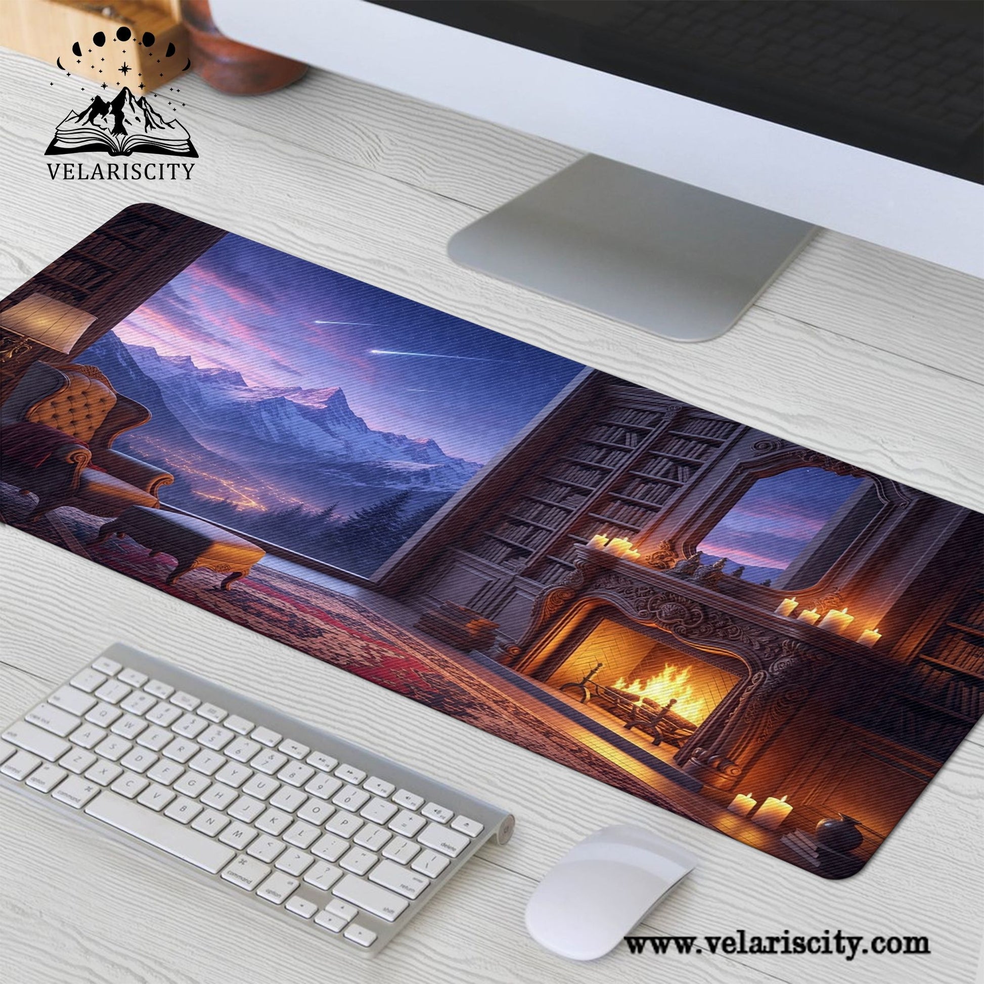 ACOTAR Velaris Desk Mat, City of Starlight Fantasy Large Desk Mat, A Court of Thorns and Roses Bookish Gift DMVLR02