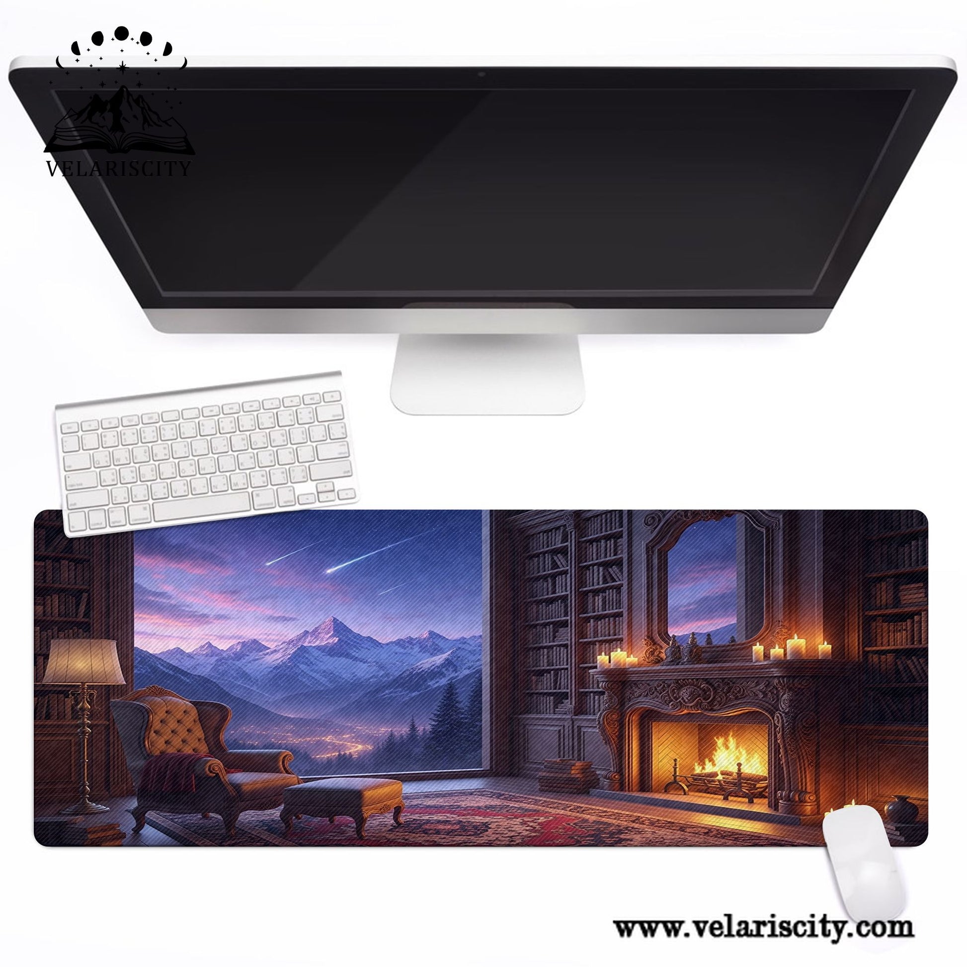ACOTAR Velaris Desk Mat, City of Starlight Fantasy Large Desk Mat, A Court of Thorns and Roses Bookish Gift DMVLR02