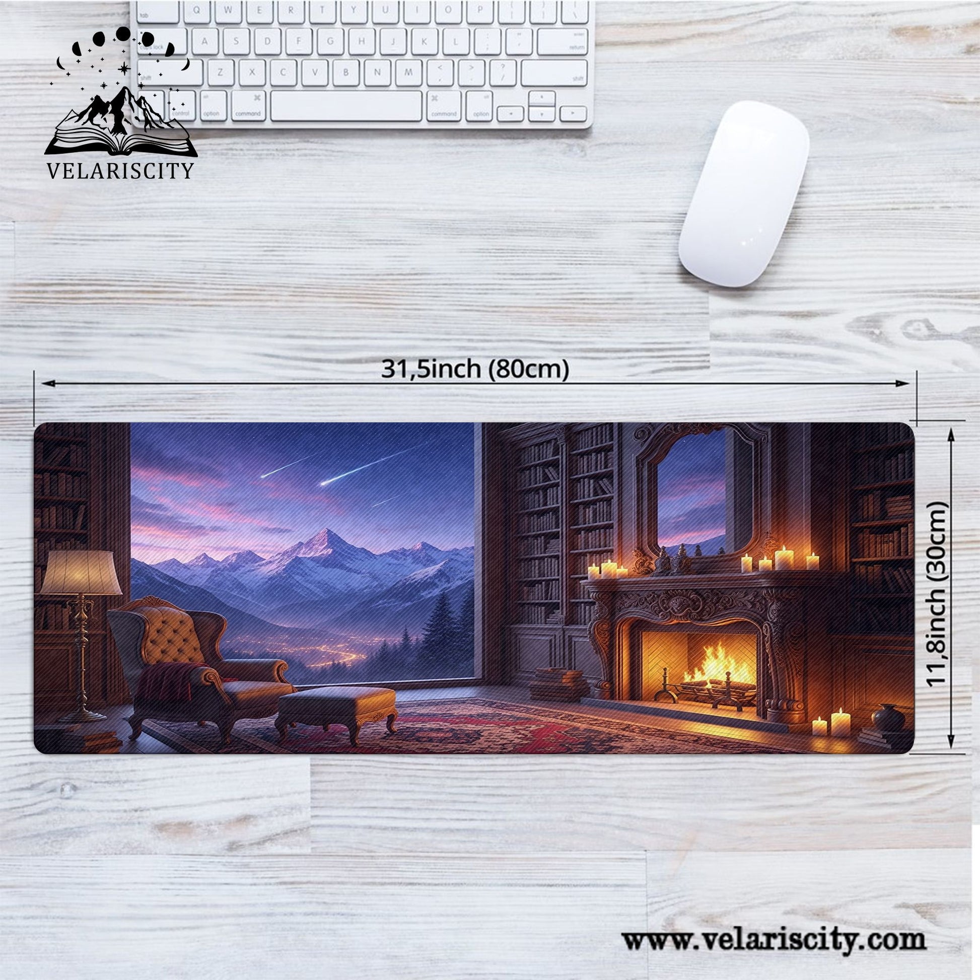 ACOTAR Velaris Desk Mat, City of Starlight Fantasy Large Desk Mat, A Court of Thorns and Roses Bookish Gift DMVLR02